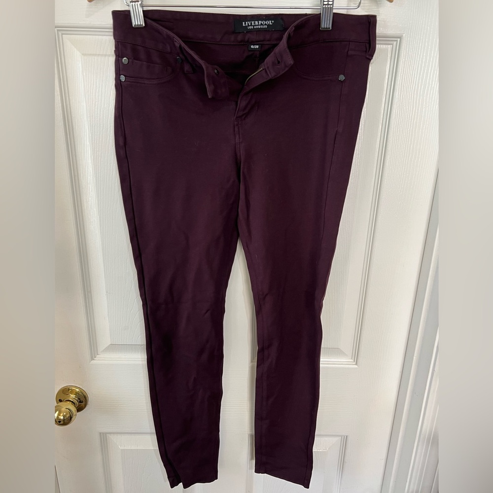Liverpool “aubergine” color,  Skinny Pants – Size 6/28